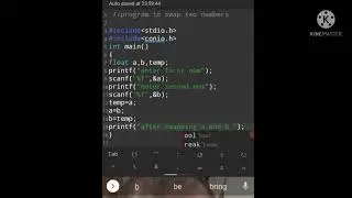 youtube short-swapping of 2 numbers