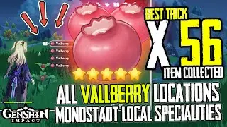 HOW TO FIND ALL 56 VALBERRY GENSHIN IMPACT LOCATIONS GUIDE EASY COLLECT TRICK