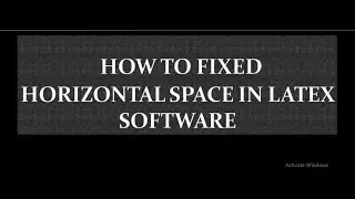 How to fixed a horizontal space in LaTeX |how to produce rubber length in LaTeX