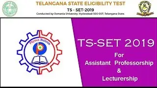 TS SET 2019 (Telangana State Eligibility Test for Lecturership) Notification Released