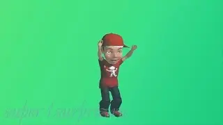 Footage on hromakey jumping
