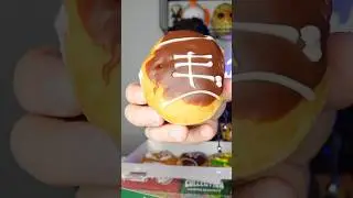 Krispy Kreme Filled Football Doughnut Review! 🏈🍩 #krispykreme #donuts #foodreview