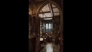 learning for exam late at night in the library | dark academia