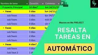 Resaltar tareas en AUTOMÁTICO | Macros en 