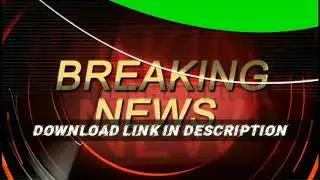 Breaking news green screen effects with sound