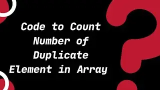 Code to Count Duplicate elements in an Array | C Tutorials for Beginners