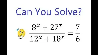 Solving an Exponential Equation? | fraction | rational function | Math Olympiad