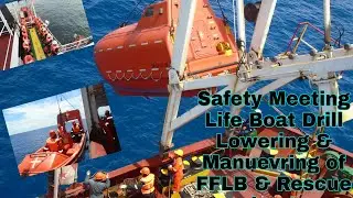 Lowering of FreeFall Lifeboat & Rescue boat by Davit | Buhay Marino TV