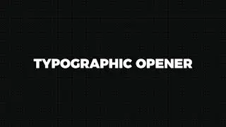 Typographic Opener Stomp | After Effects Template | Titles