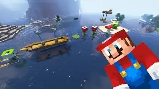MARIO parkour with CREATE in MINECRAFT