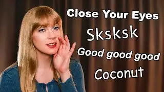 ASMR Trigger Words for Sleep 💤 Ear to Ear Whispers, Hand Movements, Eyes Closed, Anticipatory
