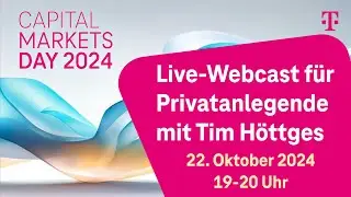 Deutsche Telekom Live-Webcast für Privatanlegende am 22. Oktober 2024