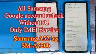 Samsung  A52 5g Frp Bypass/SM-A526b/Without PC ￼