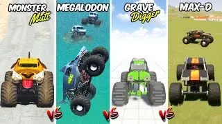 MONSTER JAM TRUCK in GTA 5 vs TEARDOWN vs BEAMNG DRIVE vs BRICK RIGS - WHICH IS BEST MONSTER TRUCK?