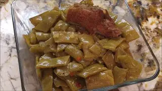 Old Fashioned Homemade Green Beans from a Can