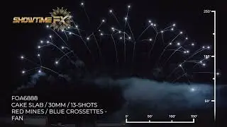 FOA6888: RED MINES / BLUE CROSSETTES - FAN
