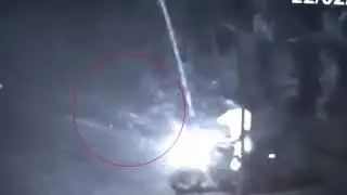 Ghost Captured In Motorcycle Headlights