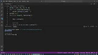 Insertion sort algorithm in python. 