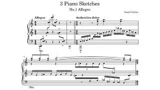 3 Piano Sketches By Sissel (with Score)