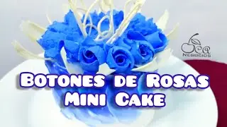 DECORANDO MINI CAKE con Botones de Rosas en Crema
