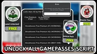 [ FE ] Unlock ALL Gamepasses Script - ROBLOX SCRIPTS - Brookhaven FREE Gamepasses