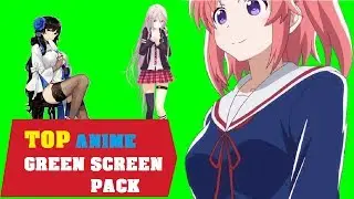 ✔️GREEN SCREEN EFFECTS: Best top anime girls green screen pack