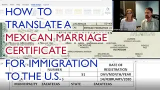 How to Translate a Mexican Marriage Certificate into English for Immigration