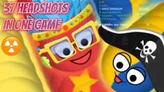 Wormate.io 37 Headshots in One Game || 🔥🔥🔥Best Killer Worm Ever ☢️