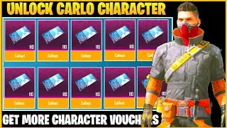 HOW TO UNLOCK CARLO CHARACTER IN PUBG MOBILE | PUBG MOBILE WHERE IS CARLO VOUCHERS EVENT