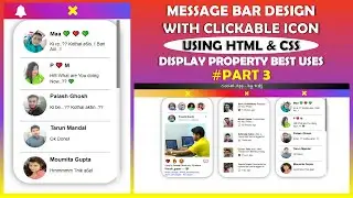 Message Bar Design With Clickable Icon Using HTML and CSS 🔥 | PART - 3 | HTML CSS Project |