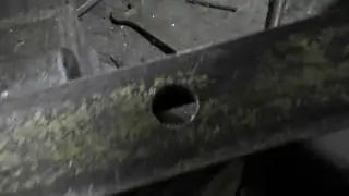 Sharpening a large diameter drill.