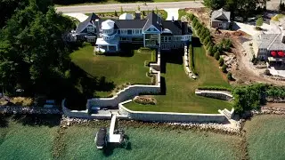 Traverse City East Bay from the Peninsula 2020, crazy expensive homes just feet from the bay.