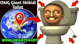 😱 omg giant skibidi toilet on google maps and google earth 🌎 #video #earth #viral #worldearthvisit