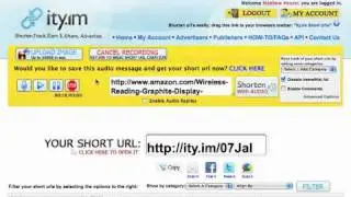 Url Shortener with Audio & the Ity.im Advertising Network