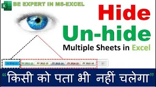 Excel Magic Trick | Hide Unhide Multiple Sheets in Excel VBA | Quick Tips