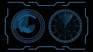 Futuristic HUD Background: Dual Radar Display