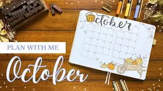 PLAN WITH ME!🎃 | October Bullet Journal Set Up | Pumpkin Patch Theme | Easy & Fun BuJo