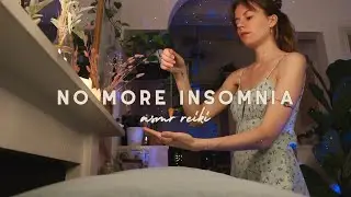 ASMR REIKI for insomnia | deep healing sleep | inaudible whisper, hand movements, chakra balancing
