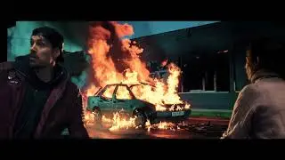 Burning car made with AI