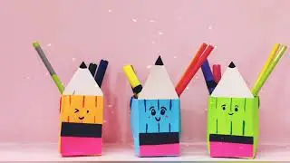 Pencil Stand | Pencil Stand with Paper | Pencil Stand Craft | How to make pencil stand | Origami