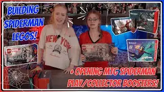 Build and Chill With Us: Building Spider-Man Vs. Doc Ock LEGO Train + Opening MTG Spider Man Boxes!