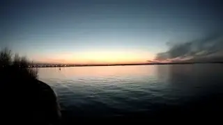 Закат на Волгоградском водохранилищем. (Time Lapse)
