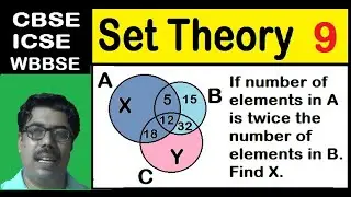 #SIO173, Set Theory, Problem with 3 sets, for Class 8, Class 9
