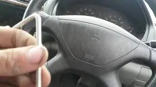 Как снять руль на Mitsubishi Galant (акула) 1996г
