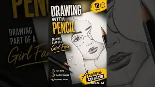 Realistic pencil drawing of a girl – step by step 