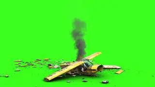 Plane Crash Green Screen Footage Copyright Free 