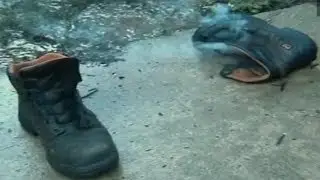 Lightning strike blasts man from out of his shoes