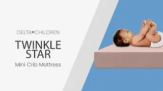 Twinkle Stars Breathable 4 inch Mini Crib Mattress Pink (by Delta Children)