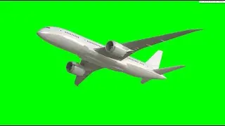 Footage green screen,Flying plane
