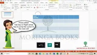 How to Enter Data in a Table in MS PowerPoint 2013 in Windows 10